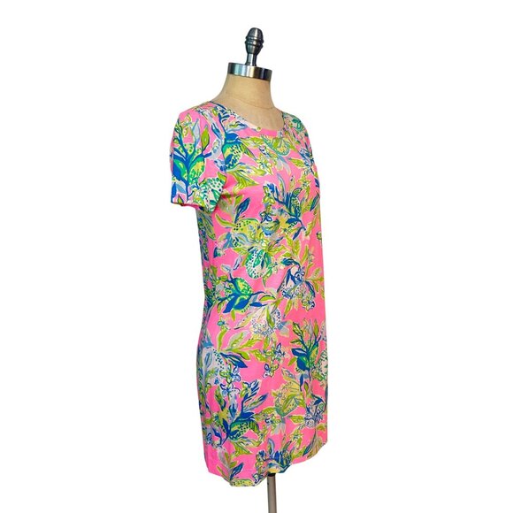 Lilly Pulitzer Declan Dress Short Sleeve Pink Mini Beach Preppy Resort Small - Picture 4 of 7
